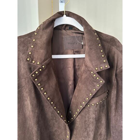 NWOT Blank NYC x Nuuly Studded Vegan Suede Blazer Jacket size 1X - Picture 6 of 9